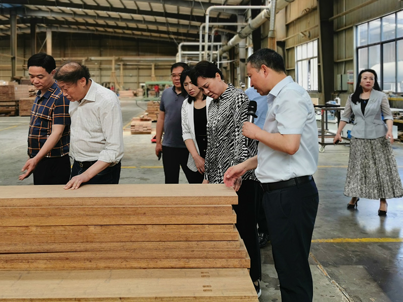 黃蘭香書(shū)記一行深入桃花江竹材車間調(diào)研 黃蘭香書(shū)記一行深入桃花江竹材車間調(diào)研