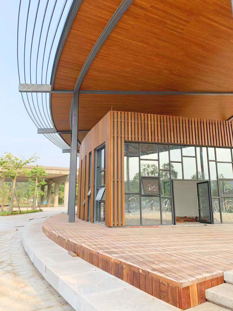 竹天花、竹墻面